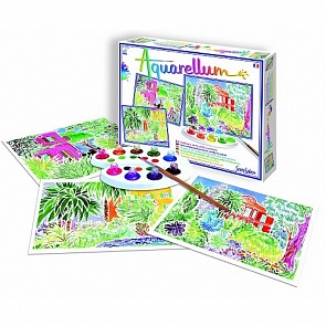 Акварельная раскраска – Ривьера, с красками и палитрой (SentoSpherE, 6310k)